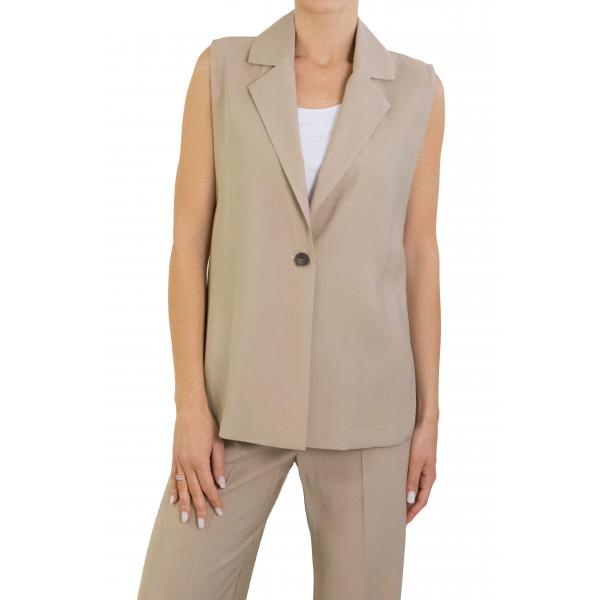 Gilet con bottone in viscosa Options